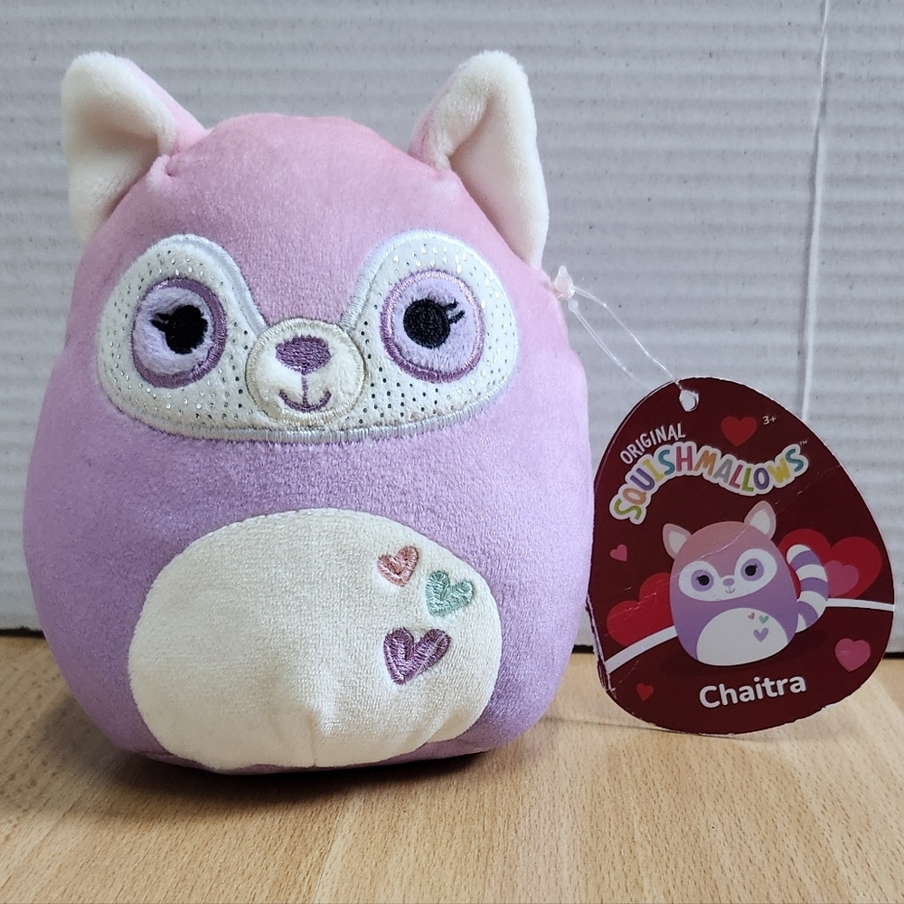 5" Squishmallows Chaitra The Lemur Valentine's Day Collection NWT Plush Toy